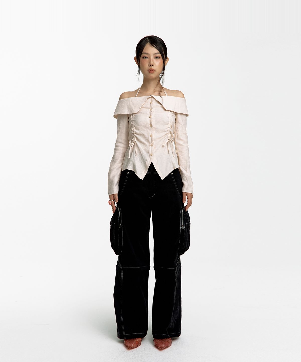 카시코(KASHIKO) Detachable Cargo Pants Black