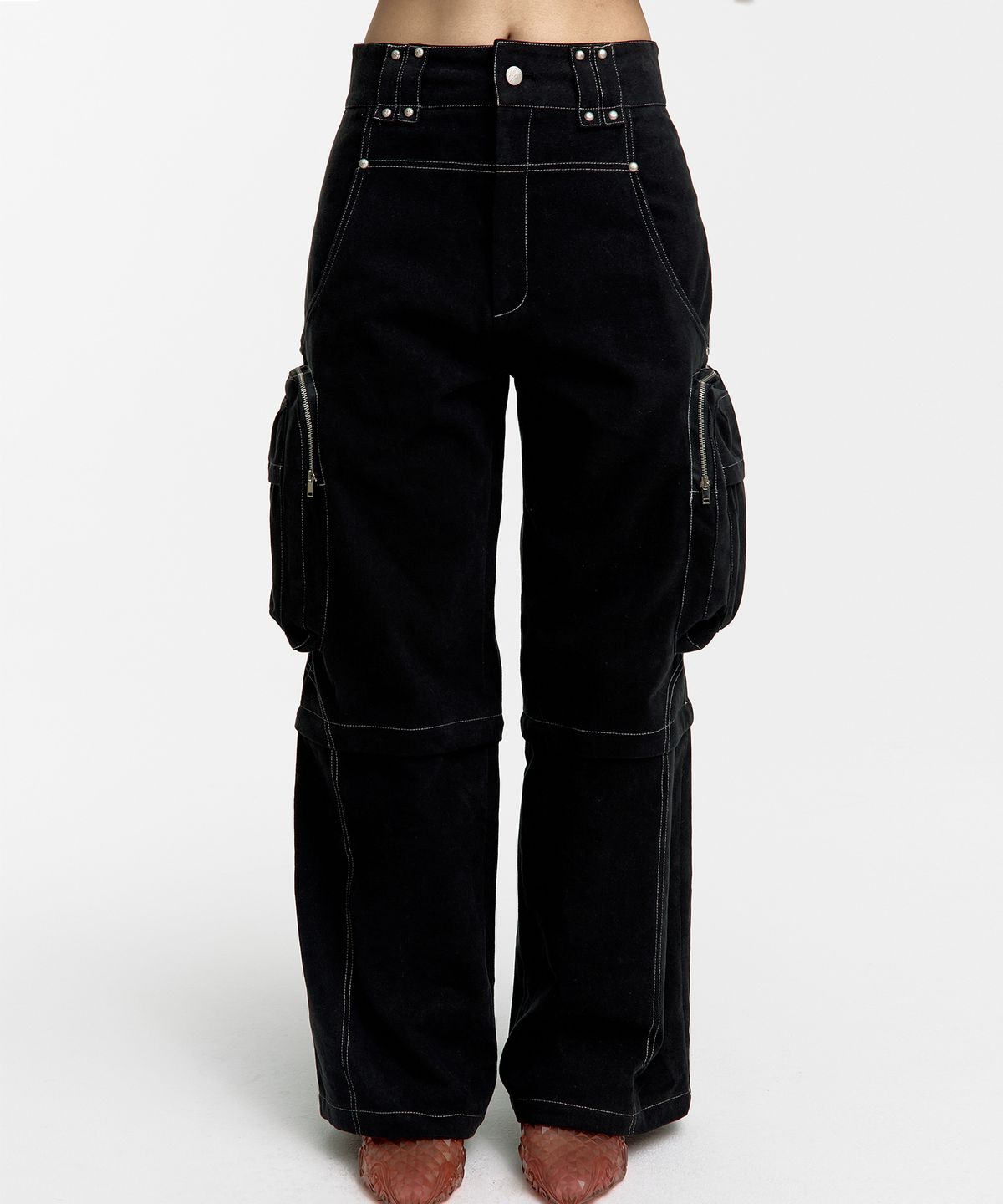 카시코(KASHIKO) Detachable Cargo Pants Black