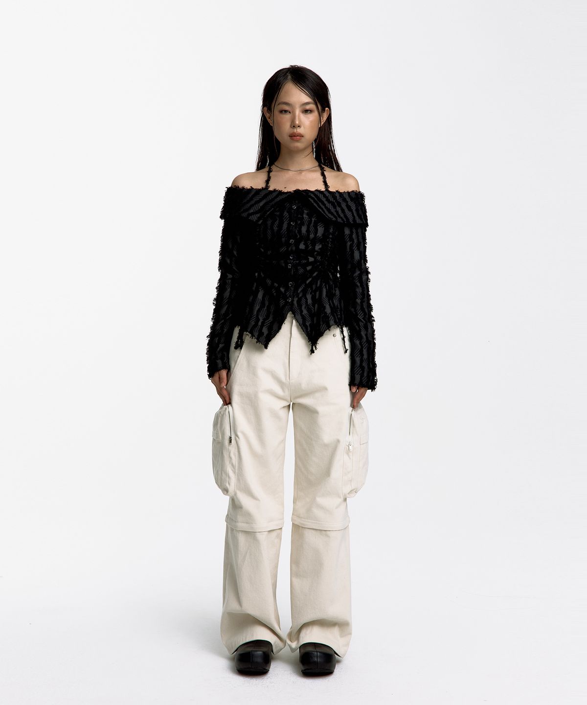 카시코(KASHIKO) Detachable Cargo Pants Ivory