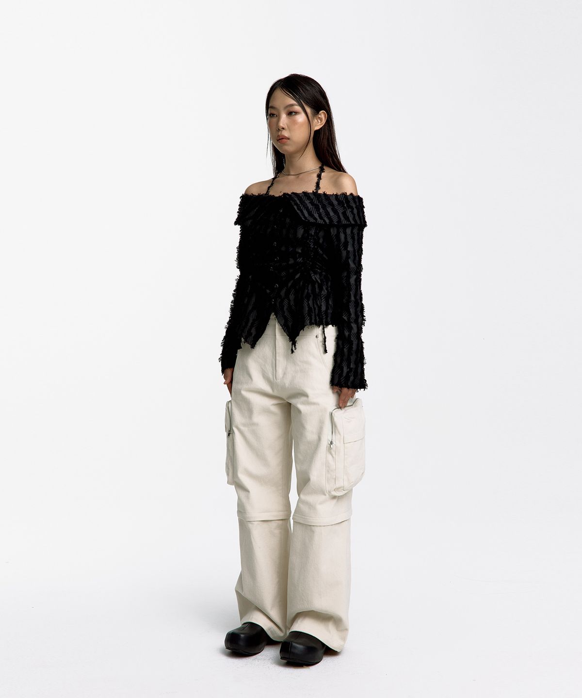 카시코(KASHIKO) Detachable Cargo Pants Ivory