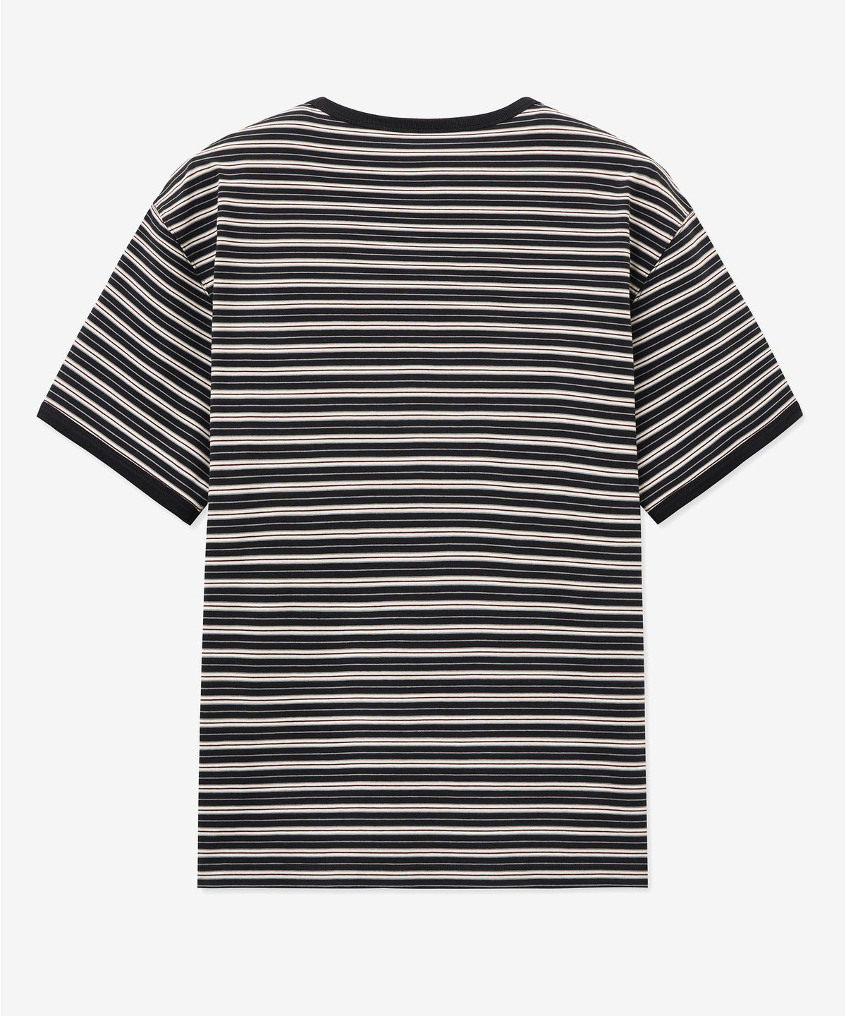 티엔지티(TNGT) Stripe Henley Neck T-shirt (Khaki) TNTS5E217K2