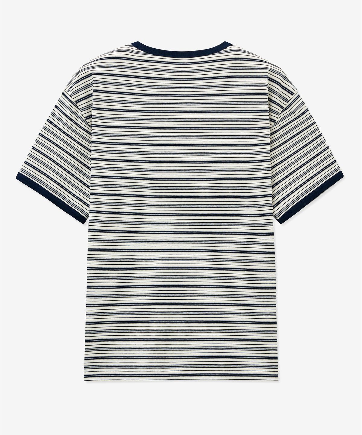 티엔지티(TNGT) Stripe Henley Neck T-shirt (Navy) TNTS5E217N2
