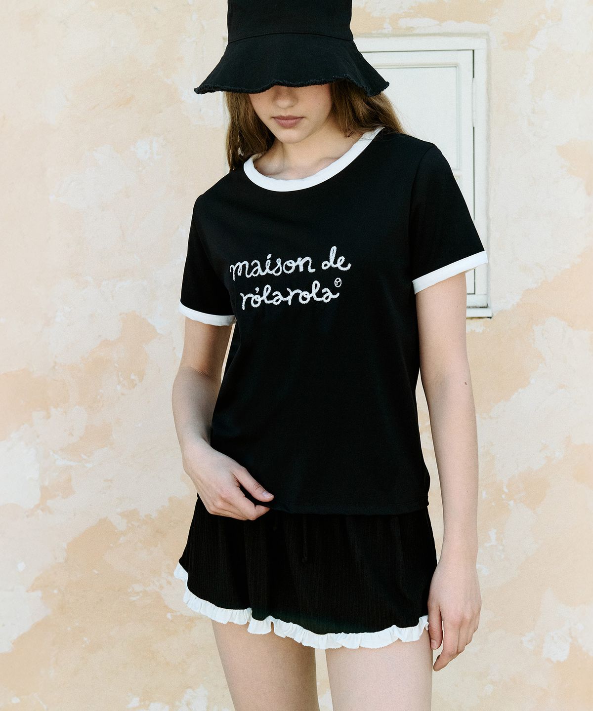 로라로라(ROLAROLA) MAISON DE ROLA RASHGUARD BLACK