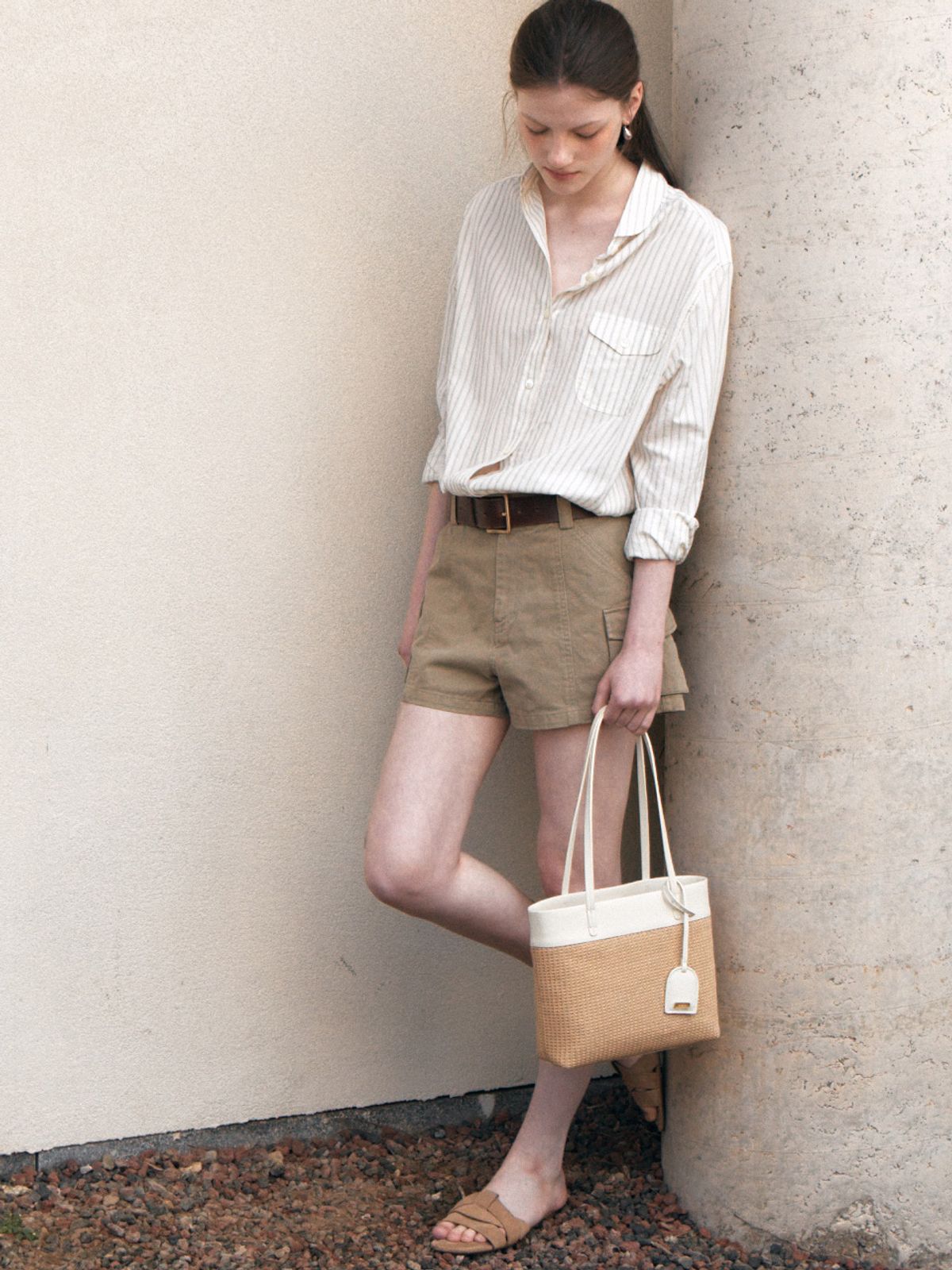 드메리엘(DEMERIEL) Elise Weaving Shoulder Bag Natural