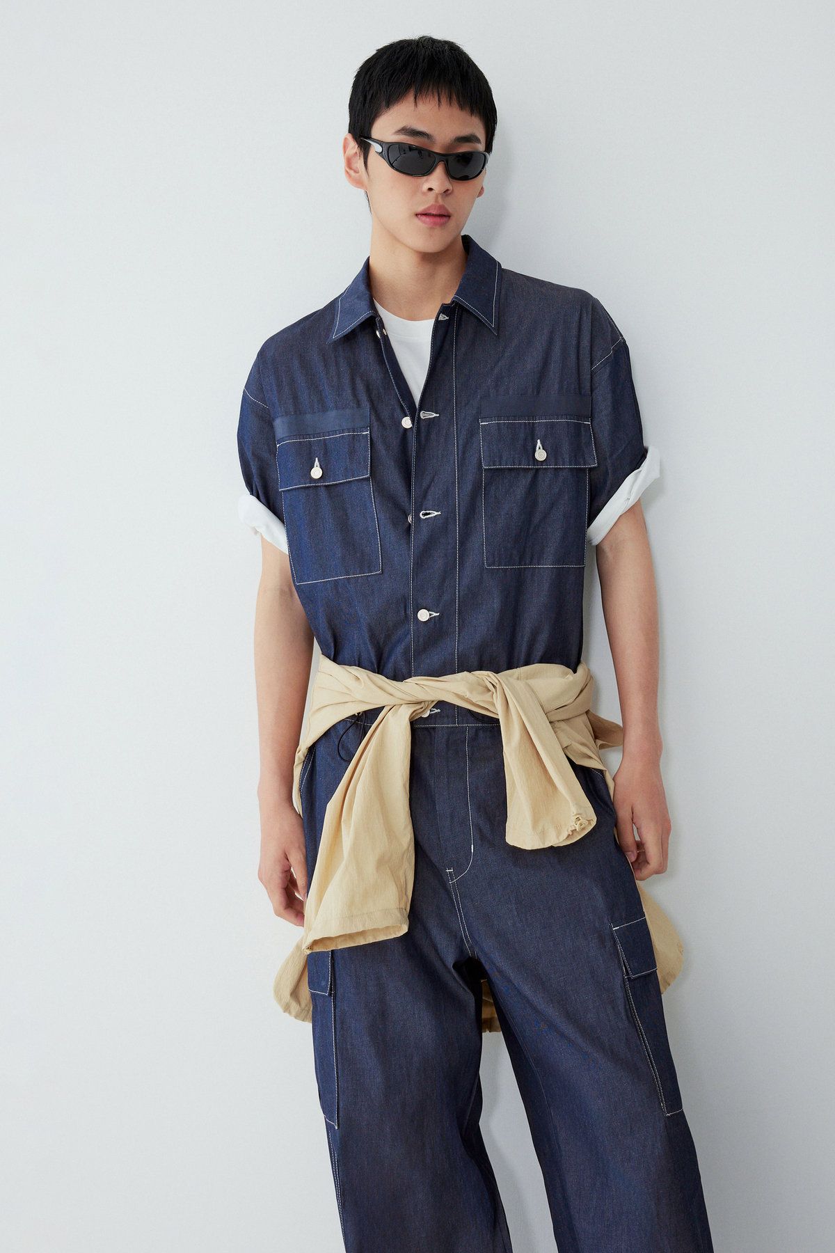 스튜디오 톰보이(STUDIO TOMBOY) [MEN] 카고 점프수트_블루 9155262113
