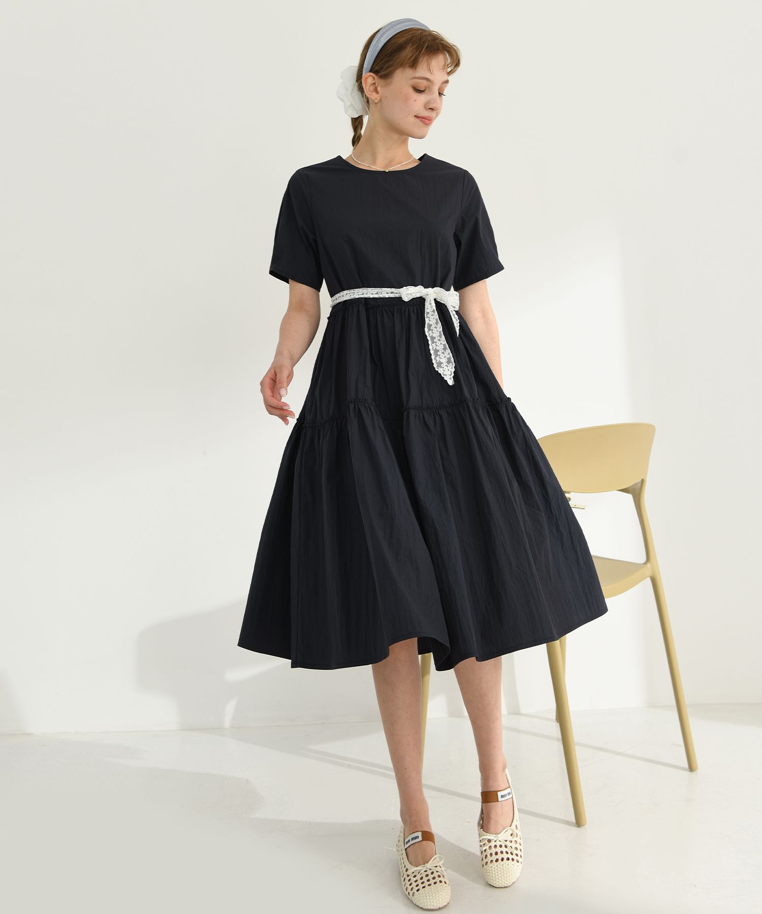 MUSINSA | PIGMENT Cancan Frill Rustling One Piece (PBE05M