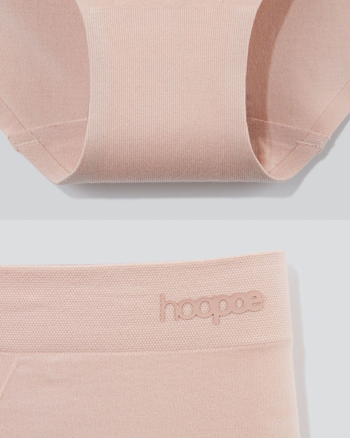 후포(HOOPOE) modal scoopneck seamless bra & brief set_apricot beige