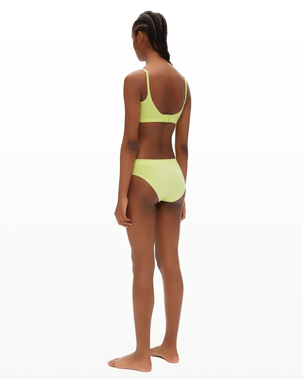 후포(HOOPOE) modal scoopneck seamless bra & brief set_sunny lime
