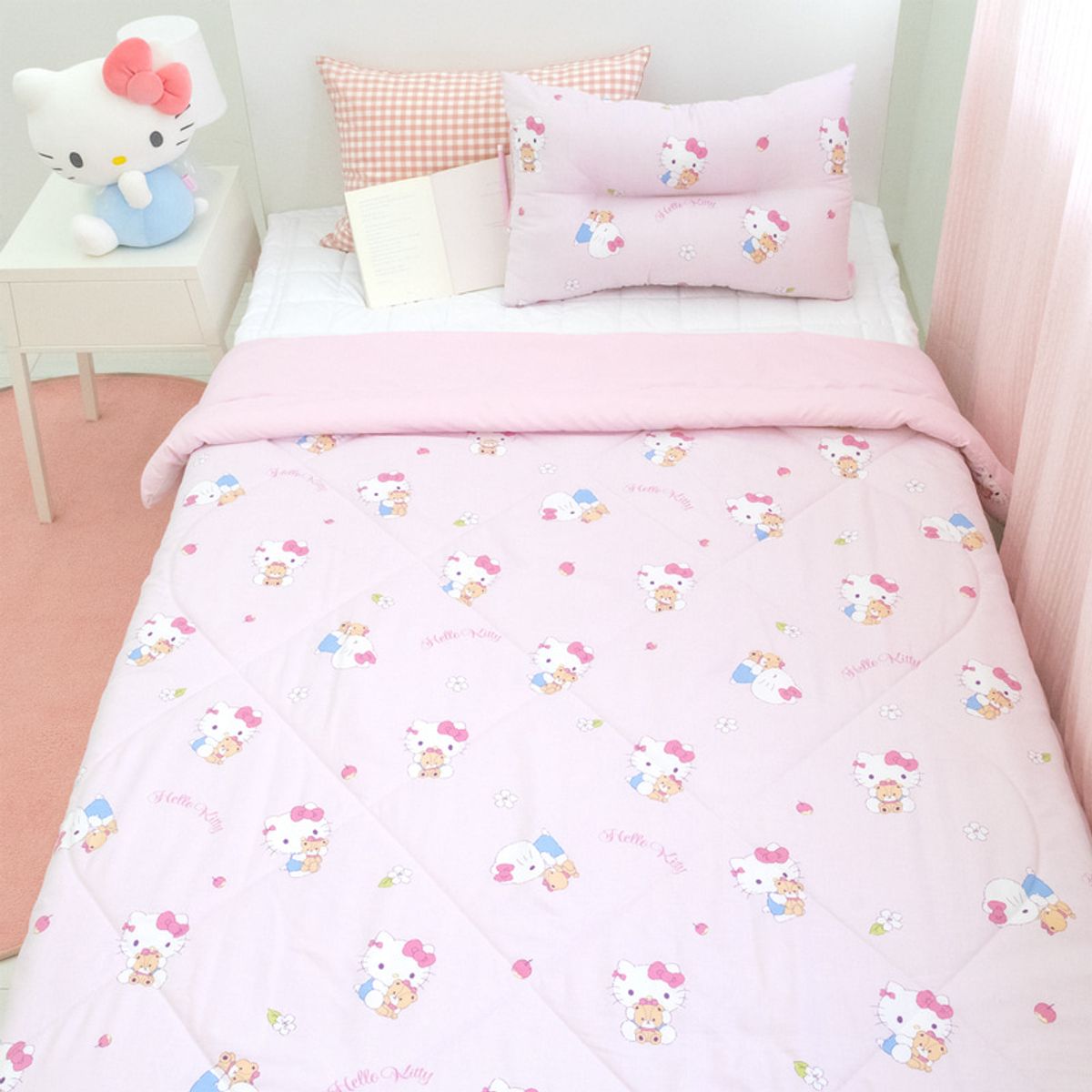 나라홈데코(NARAHOMEDECO) 산리오 헬로키티 차렵이불 티니허그