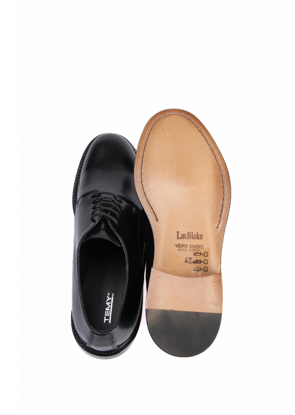 테미칼자투레(TEMY CALZATURE) EC012 - Polished Derby (Made in Italy)