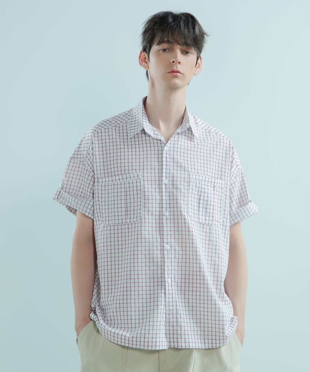 로그 스토어(LOGSTORE) 오버핏 롤업 셔츠