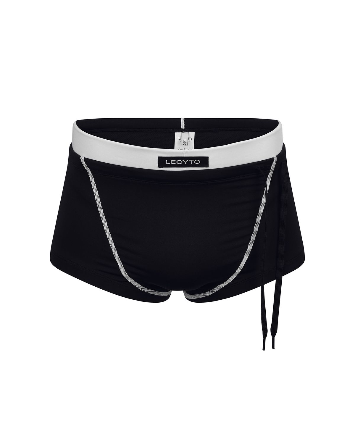 레씨토(LECYTO) Split Layer Swim Shorts_[Black]