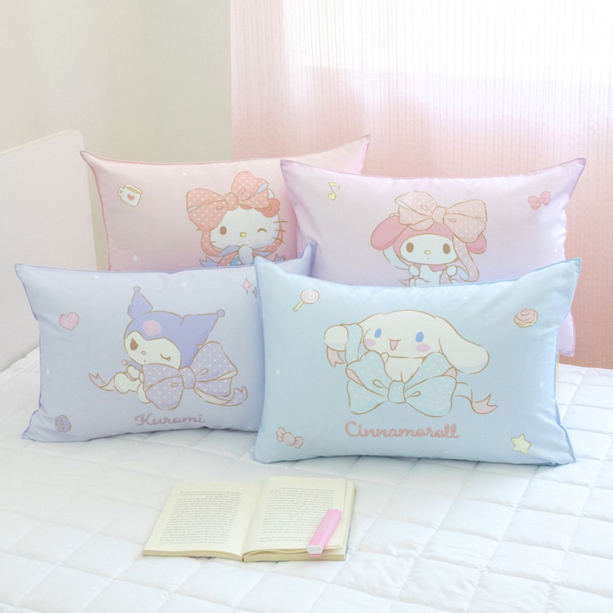 나라홈데코(NARAHOMEDECO) 산리오 쿠로미 베개 빅리본