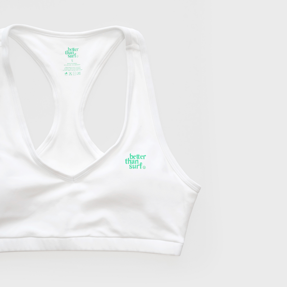 배러댄서프(BETTER THAN SURF) ACTIVE BRA TOP - WHITE 액티브 브라탑 - 화이트