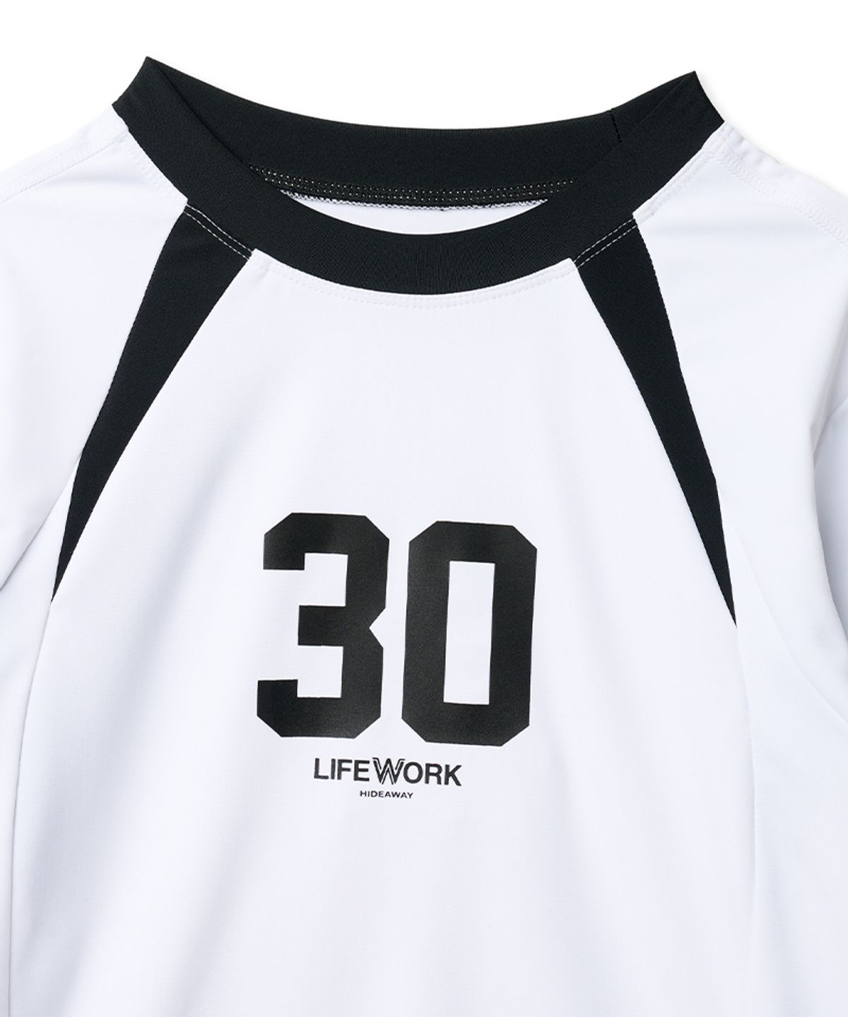 라이프워크(LIFEWORK) 여성) 웨이브 래시가드 넘버링 티셔츠
