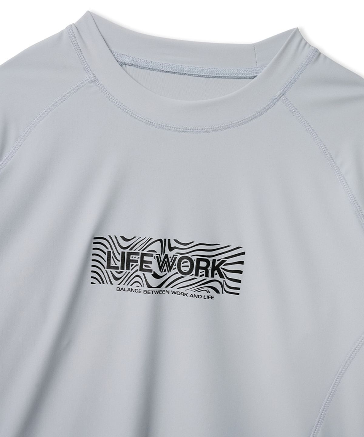 라이프워크(LIFEWORK) 웨이브 래시가드 로고 티셔츠