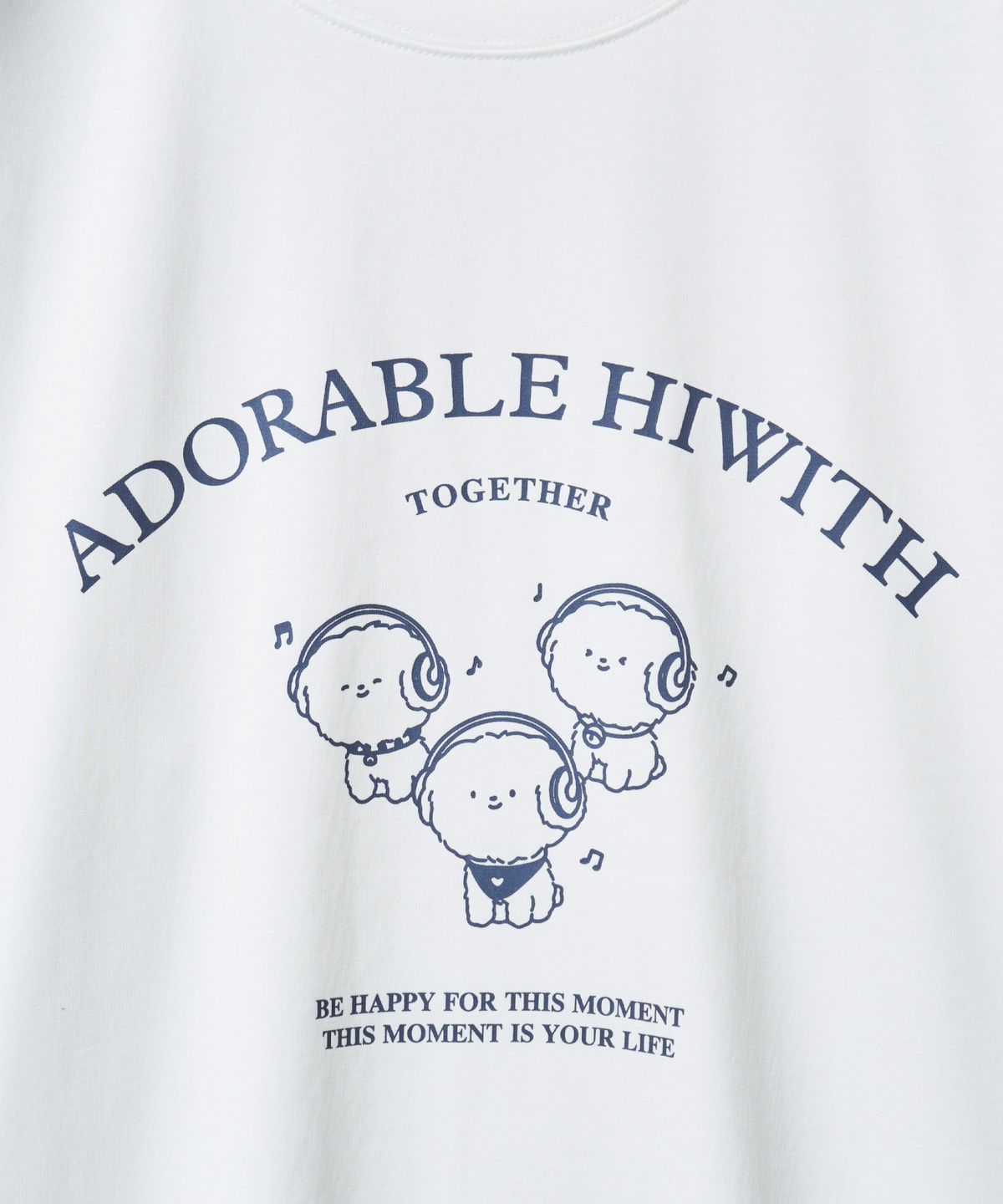 하이위드(HIWITH) 뮤직 쿨링 반팔티_화이트