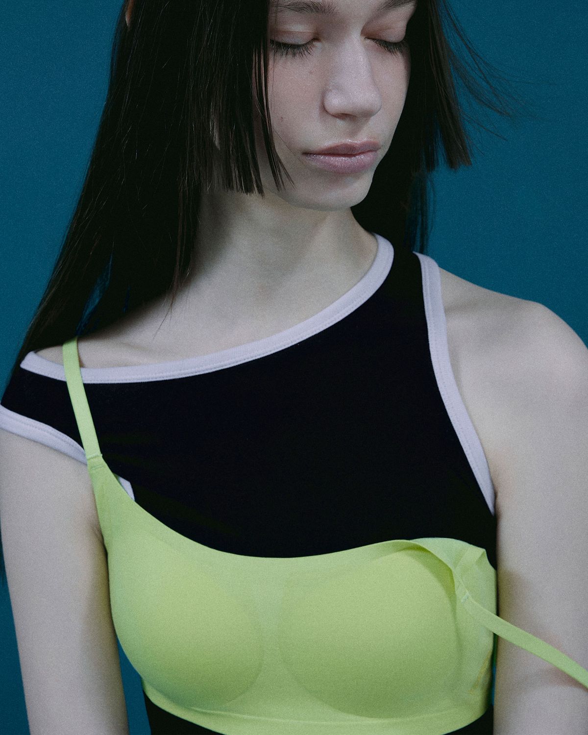 후포(HOOPOE) modal scoopneck seamless bra_sunny lime