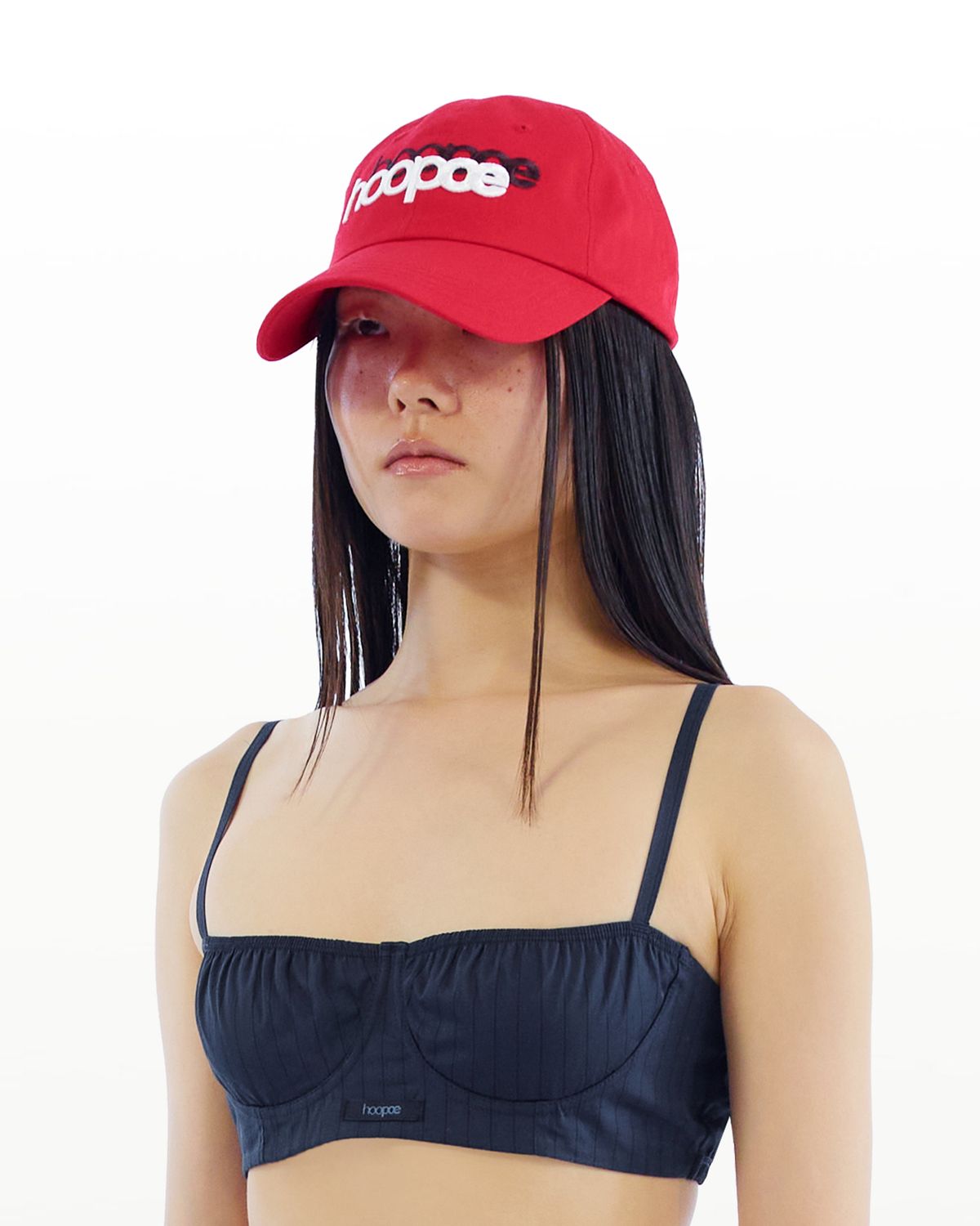후포(HOOPOE) signature multi logo cap_poppy red