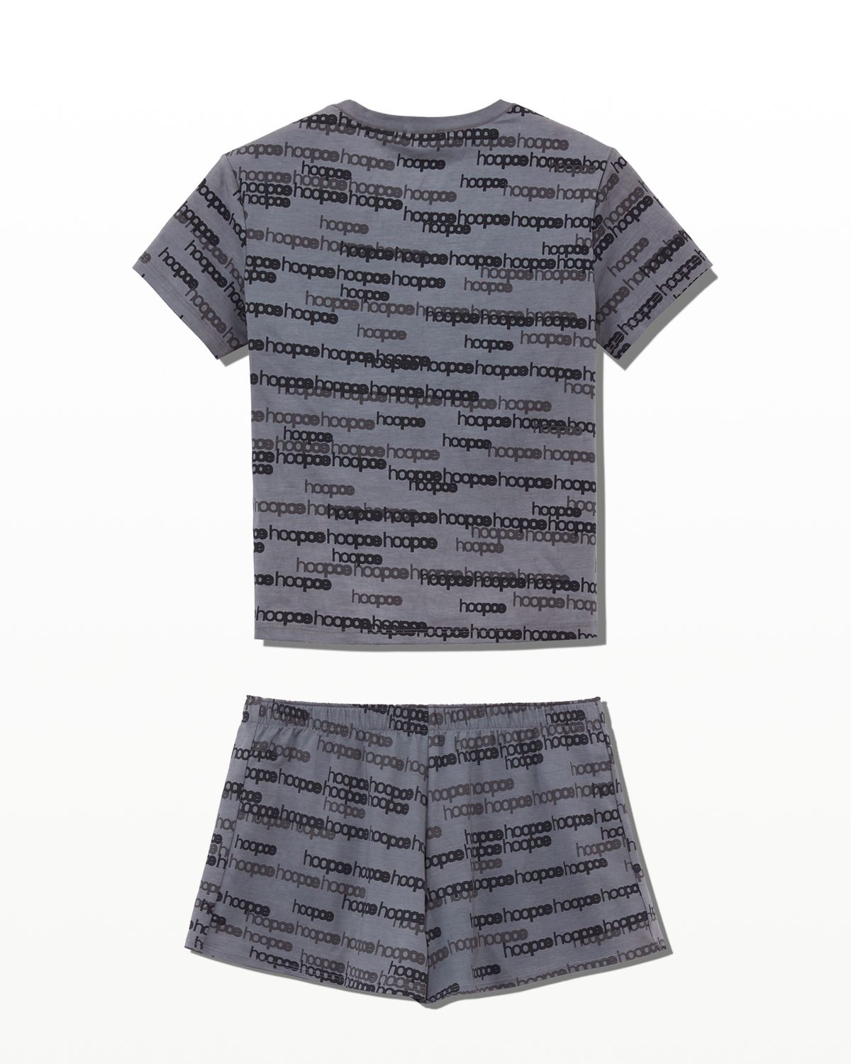 후포(HOOPOE) lettering t-shirt & boy-shorts_hoopoe grey