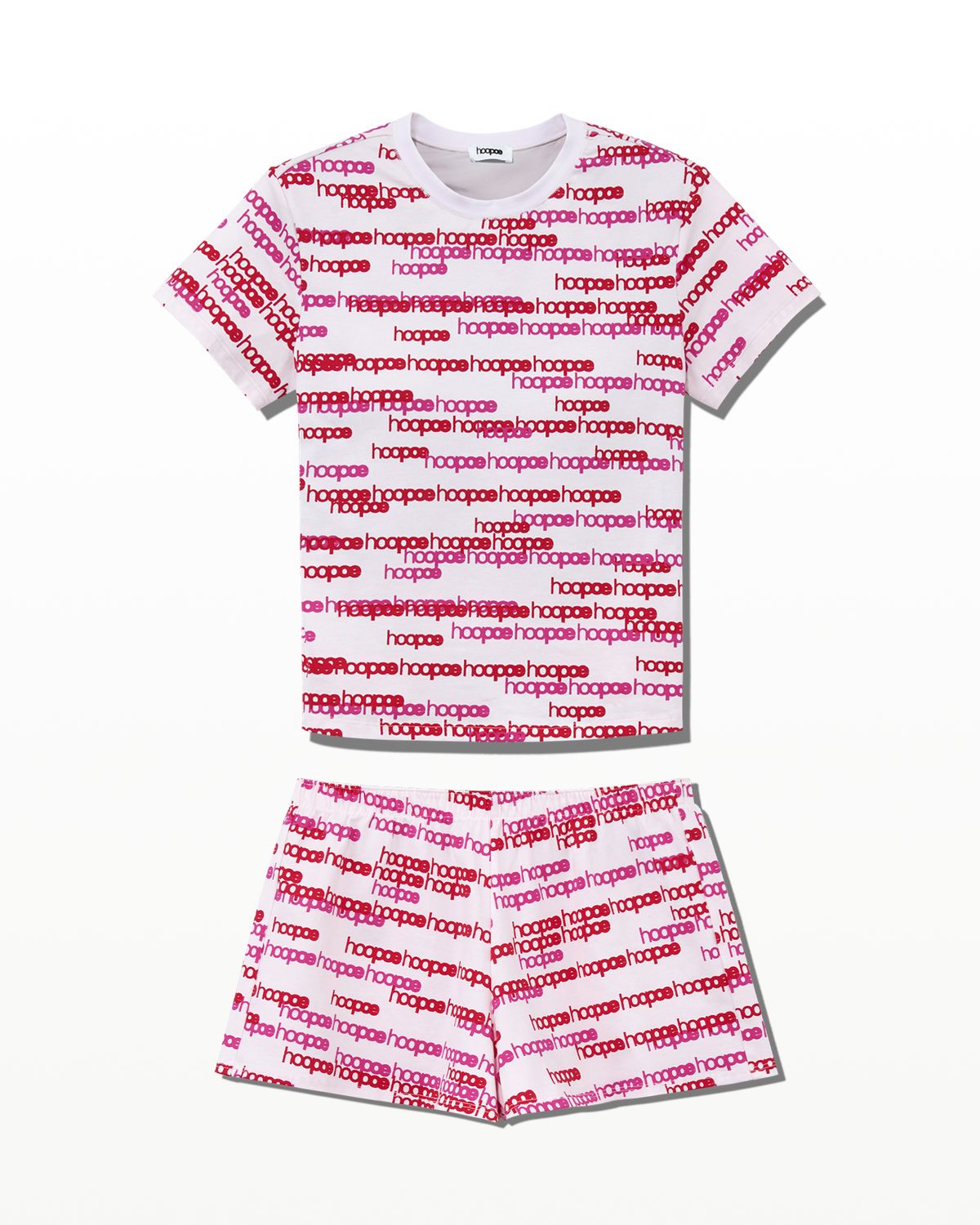 후포(HOOPOE) lettering t-shirt & boy-shorts_hoopoe pink