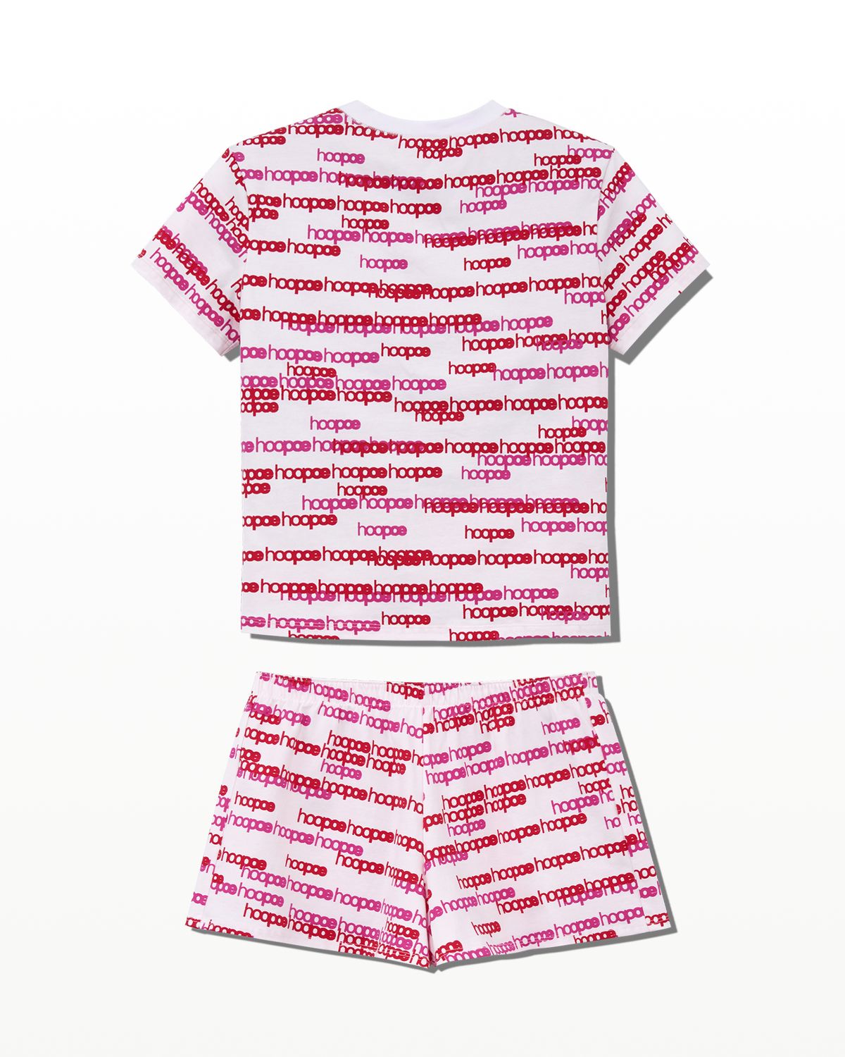 후포(HOOPOE) lettering t-shirt & boy-shorts_hoopoe pink