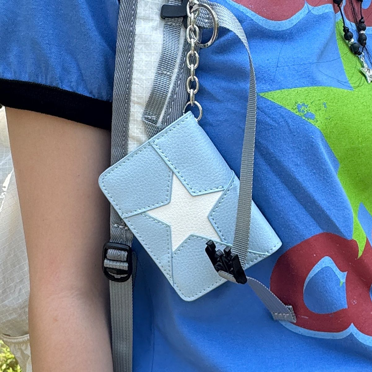 이스트쿤스트(ISTKUNST) ONE STAR CARD WALLET_LIGHT BLUE(IK2FSMAB63A)