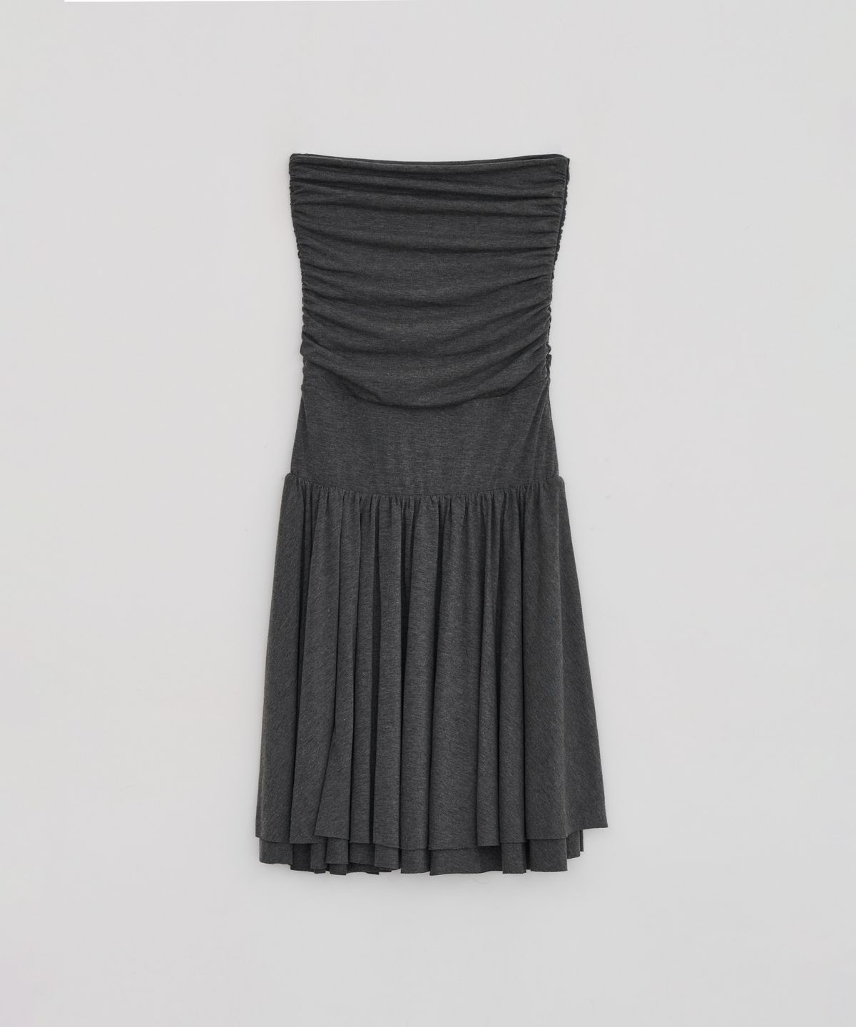 로우타이드(LOW TIDE) TWO-WAY SHIRRING DRESS [CHARCOAL]