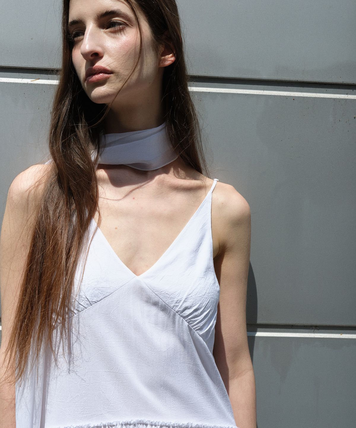 로우타이드(LOW TIDE) SLEEVELESS SHIRRING DRESS [WHITE]