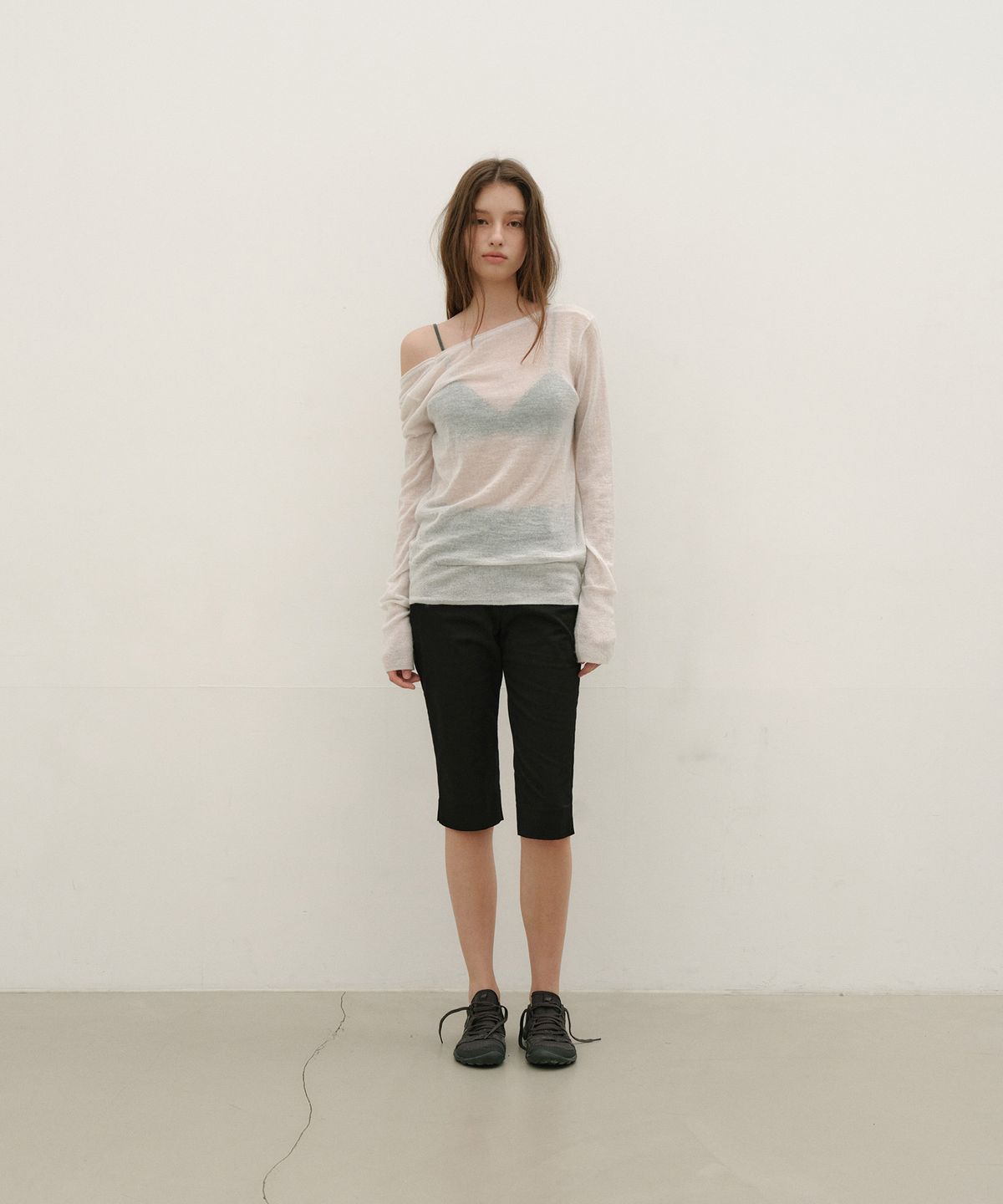 로우타이드(LOW TIDE) LABEL CAPRI PANTS [BLACK]
