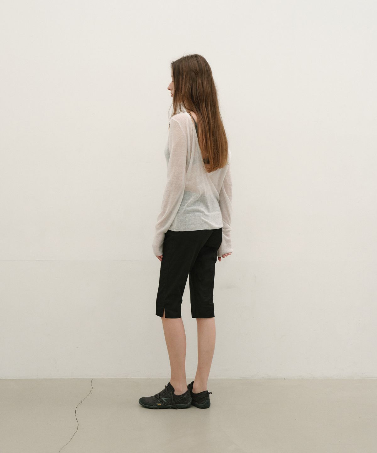 로우타이드(LOW TIDE) LABEL CAPRI PANTS [BLACK]