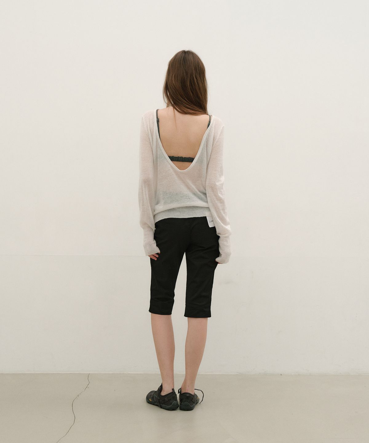 로우타이드(LOW TIDE) LABEL CAPRI PANTS [BLACK]