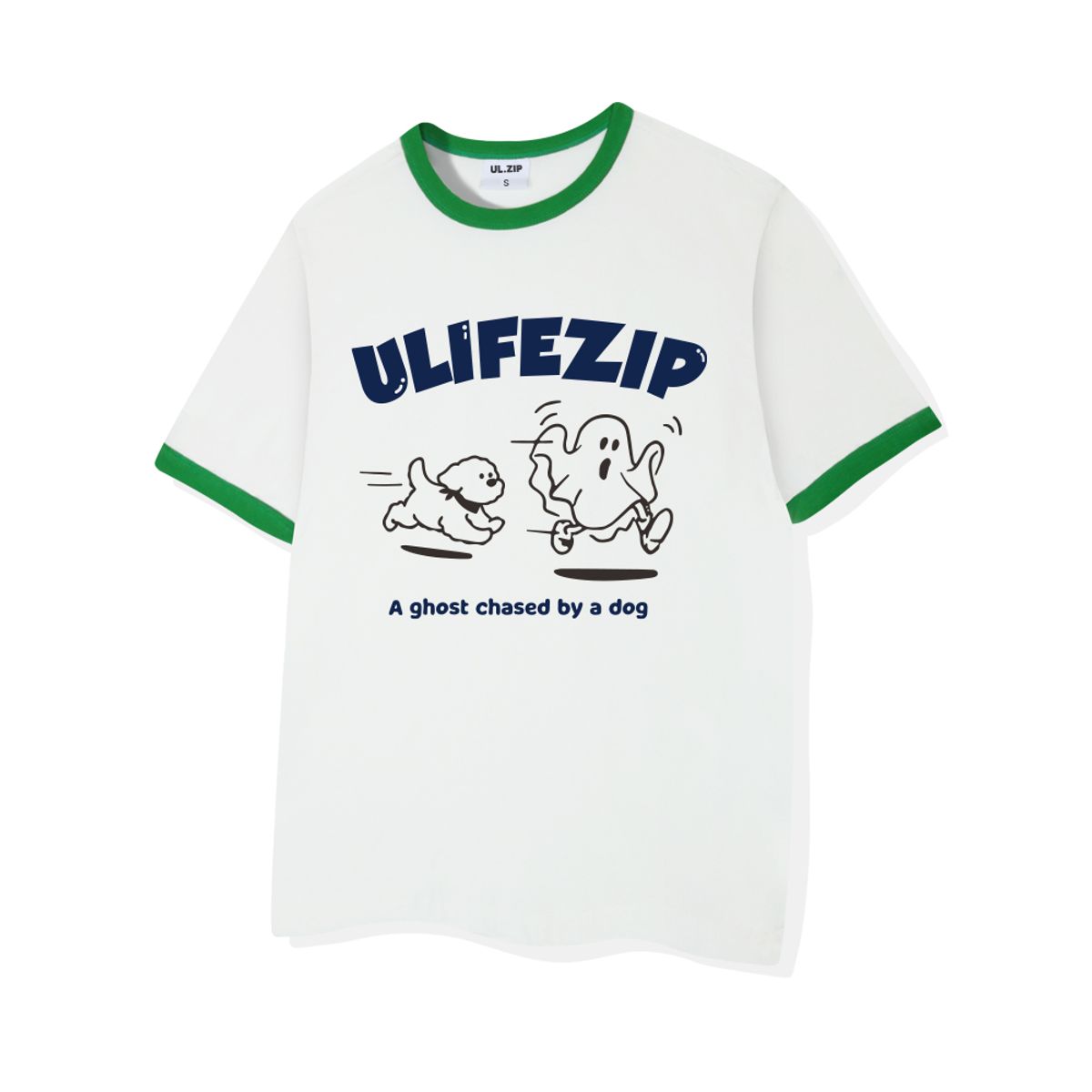 유라이프지(ULIFEZIP) 고스트체이스 우먼 오버핏 링거 반팔티 4 Color [ULZE_3603]