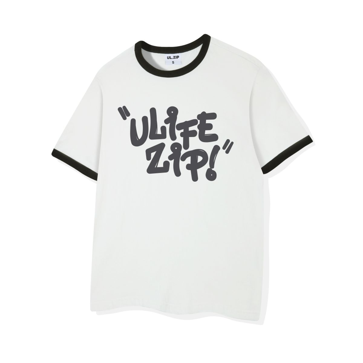 유라이프지(ULIFEZIP) 썸머마크유 오버핏 링거 반팔티 4 Color [ULZE_3007]