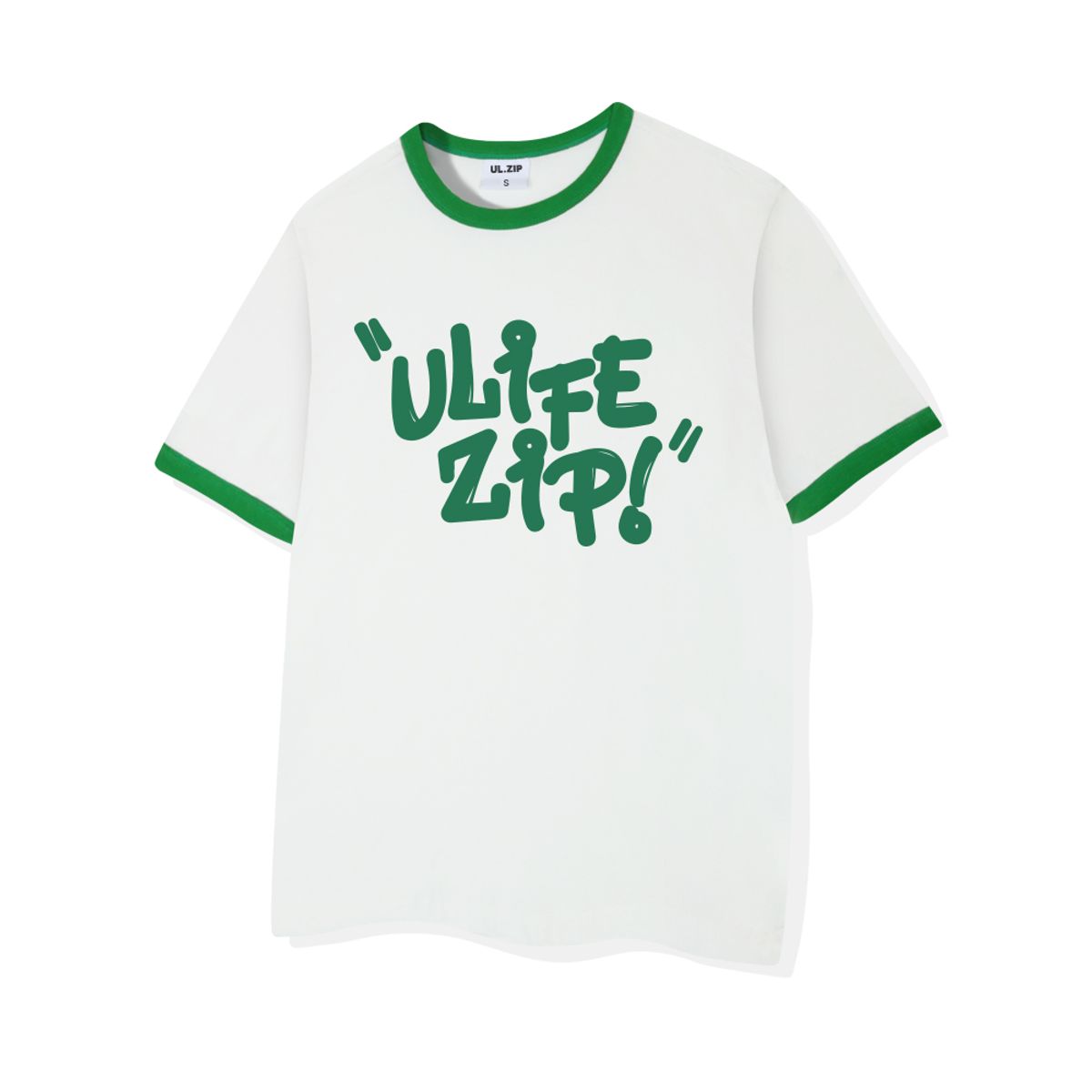 유라이프지(ULIFEZIP) 썸머마크유 오버핏 링거 반팔티 4 Color [ULZE_3007]