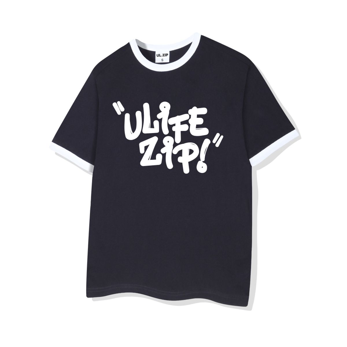 유라이프지(ULIFEZIP) 썸머마크유 오버핏 링거 반팔티 4 Color [ULZE_3007]