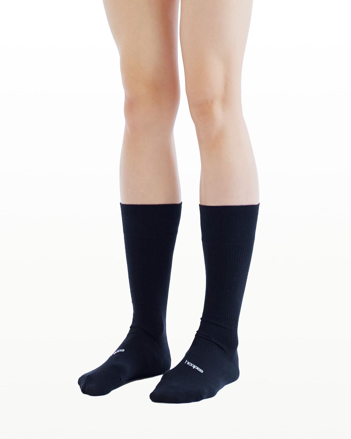 후포(HOOPOE) everyday sheer socks_onyx black