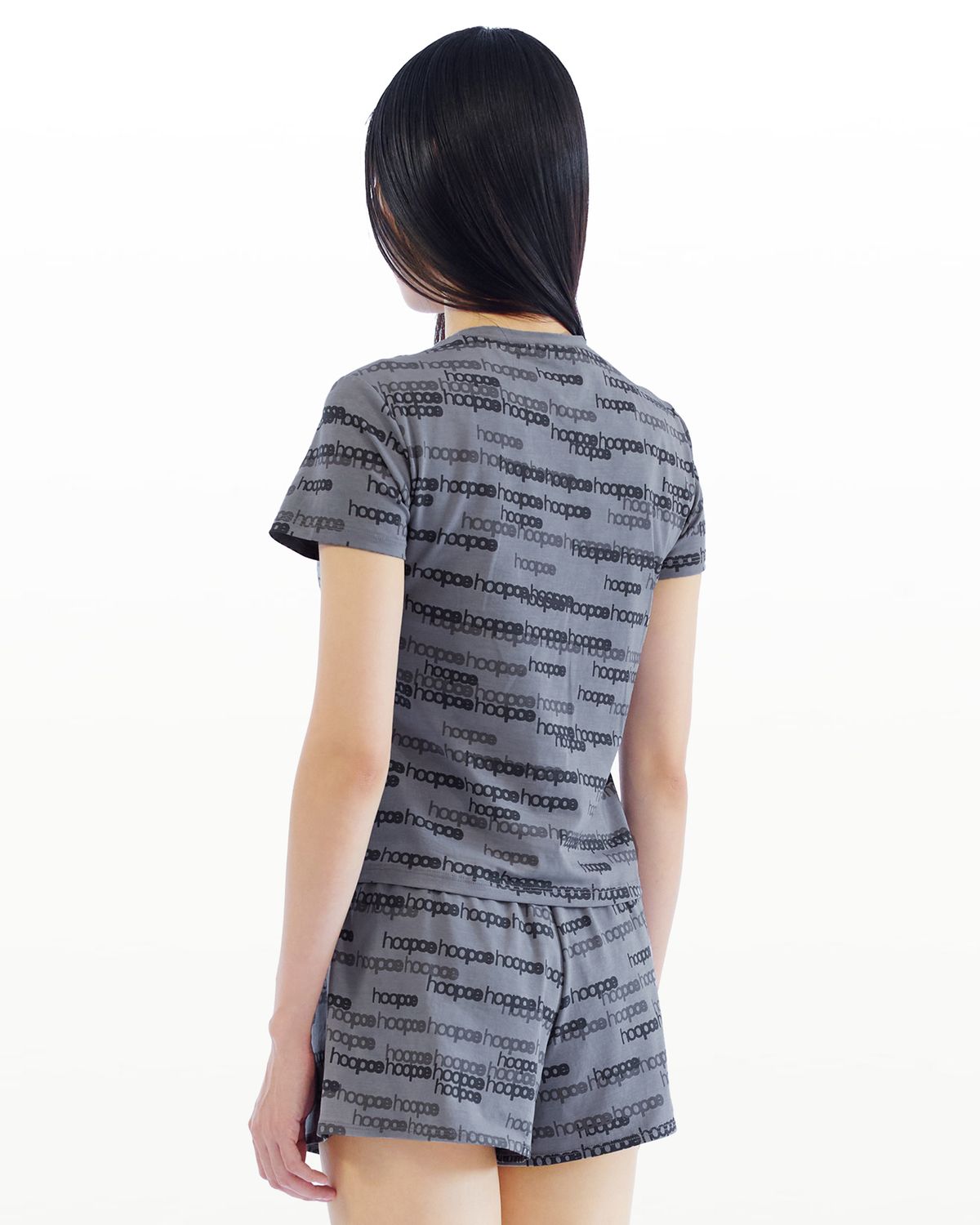 후포(HOOPOE) lettering t-shirt_hoopoe grey