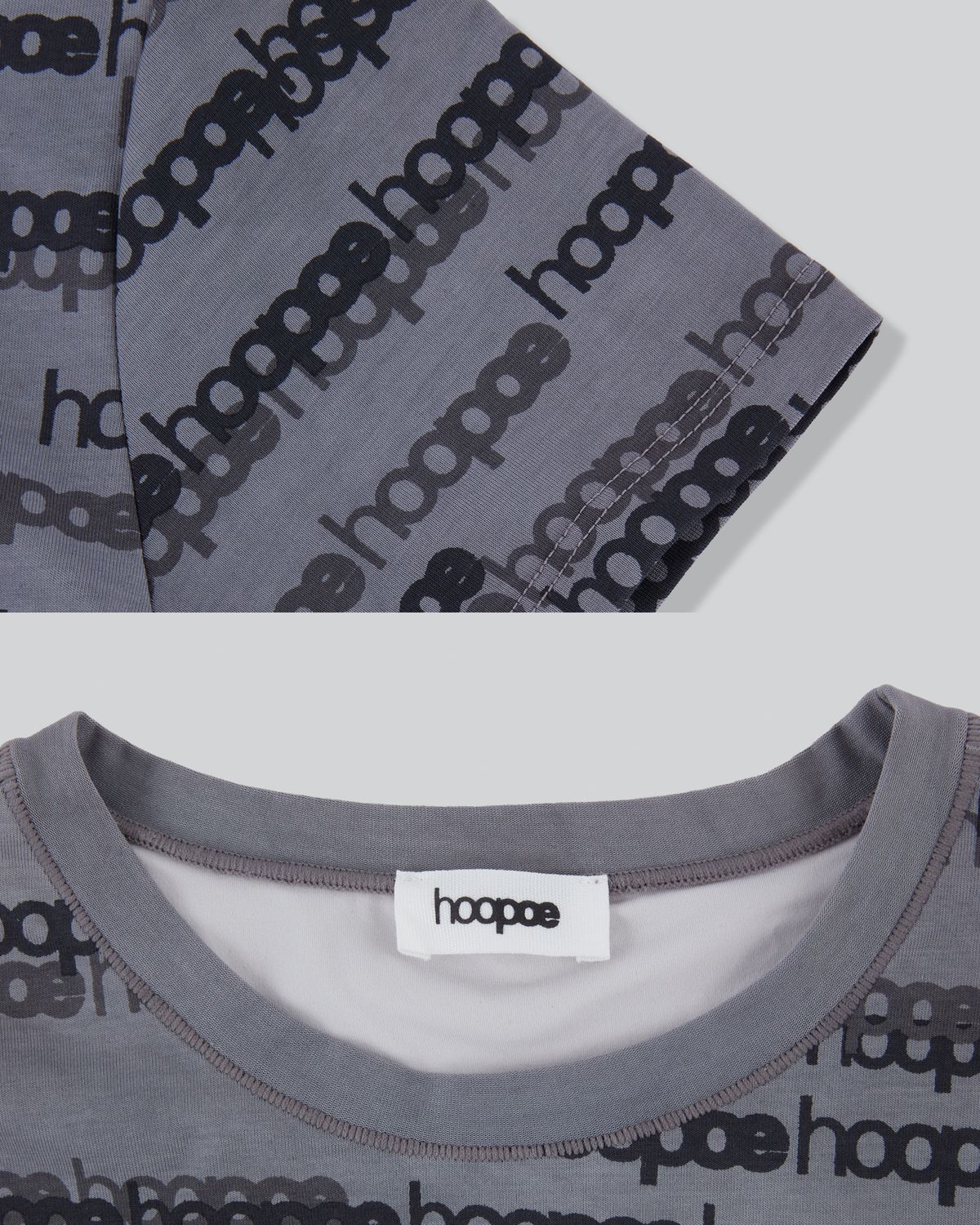 후포(HOOPOE) lettering t-shirt_hoopoe grey