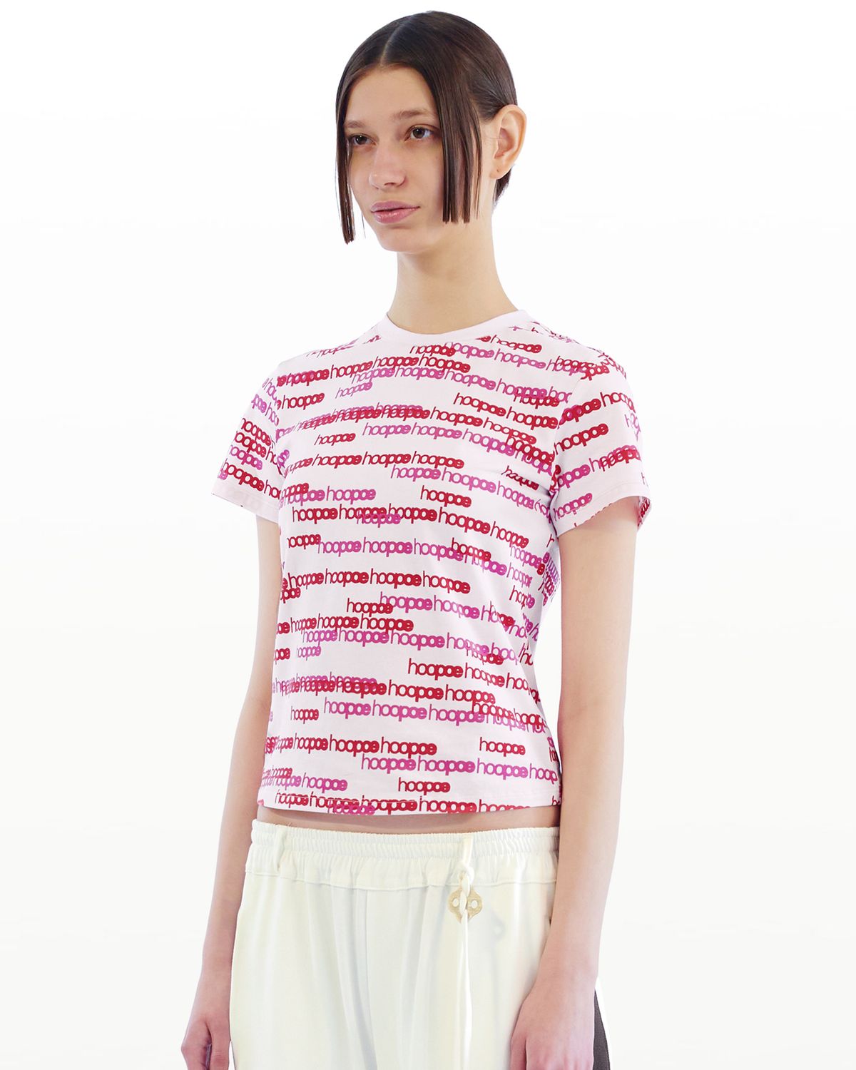 후포(HOOPOE) lettering t-shirt_hoopoe pink