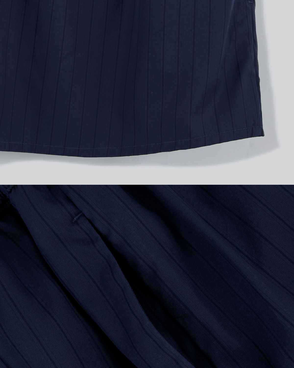 후포(HOOPOE) everyday shorts in stripe_navy stripe