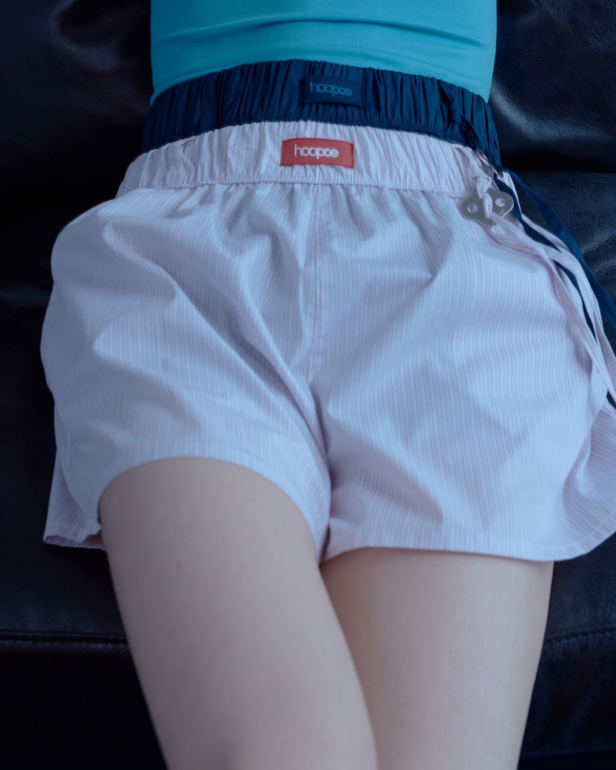 후포(HOOPOE) everyday shorts in stripe_multi stripe