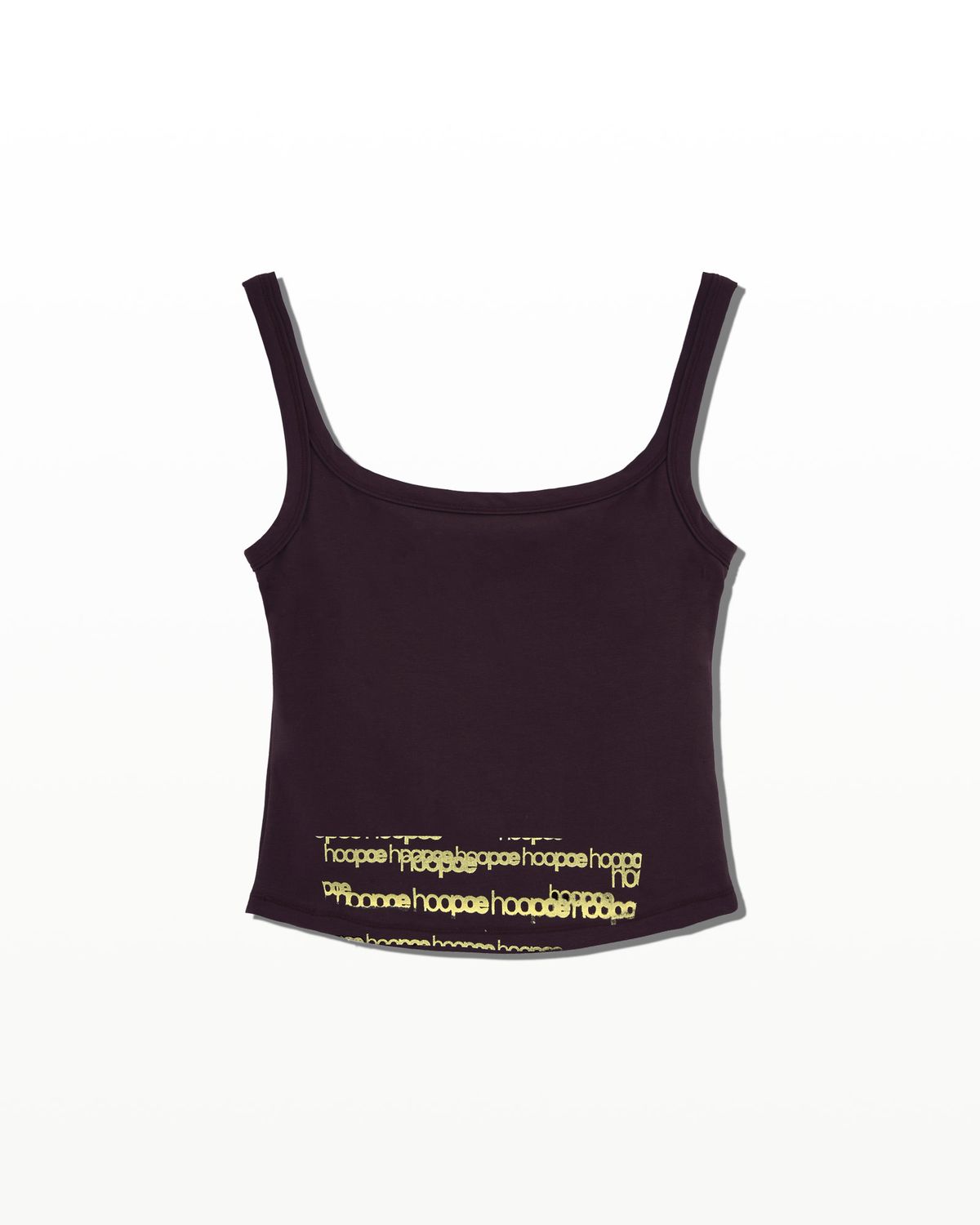 후포(HOOPOE) square neck top_chocolate