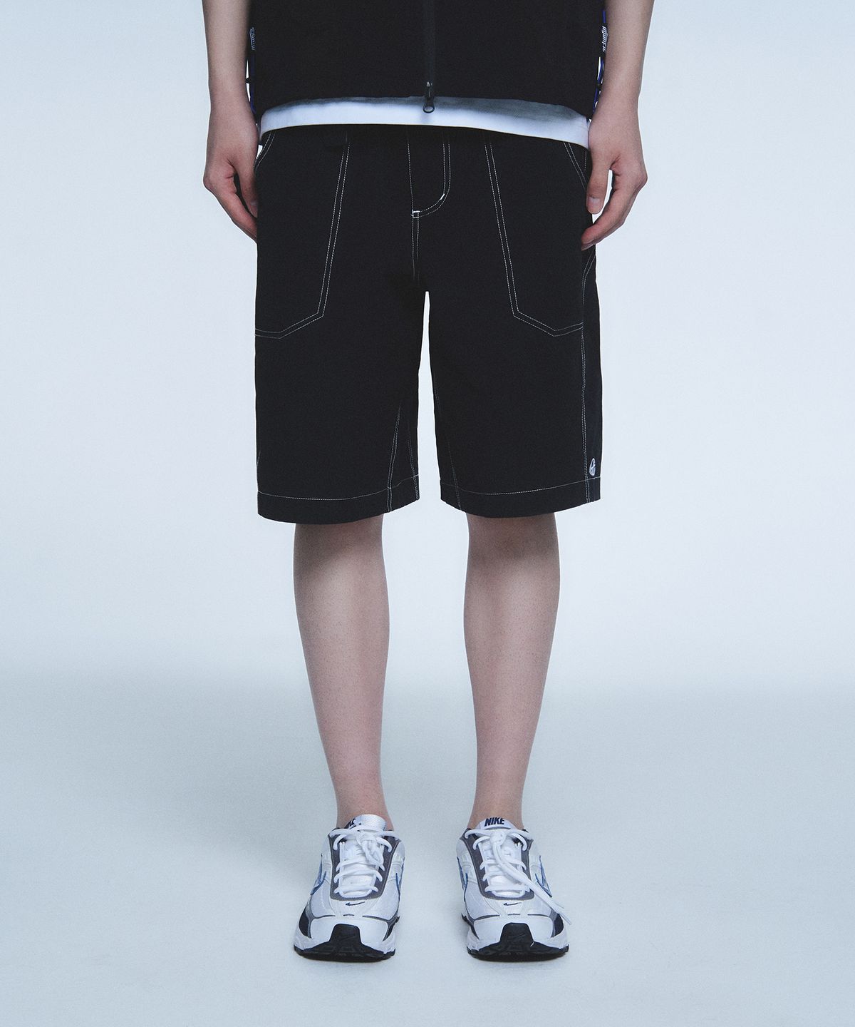 현피트(HYUNFIT) SIGNATURE CARGO SHORTS-[BLACK]