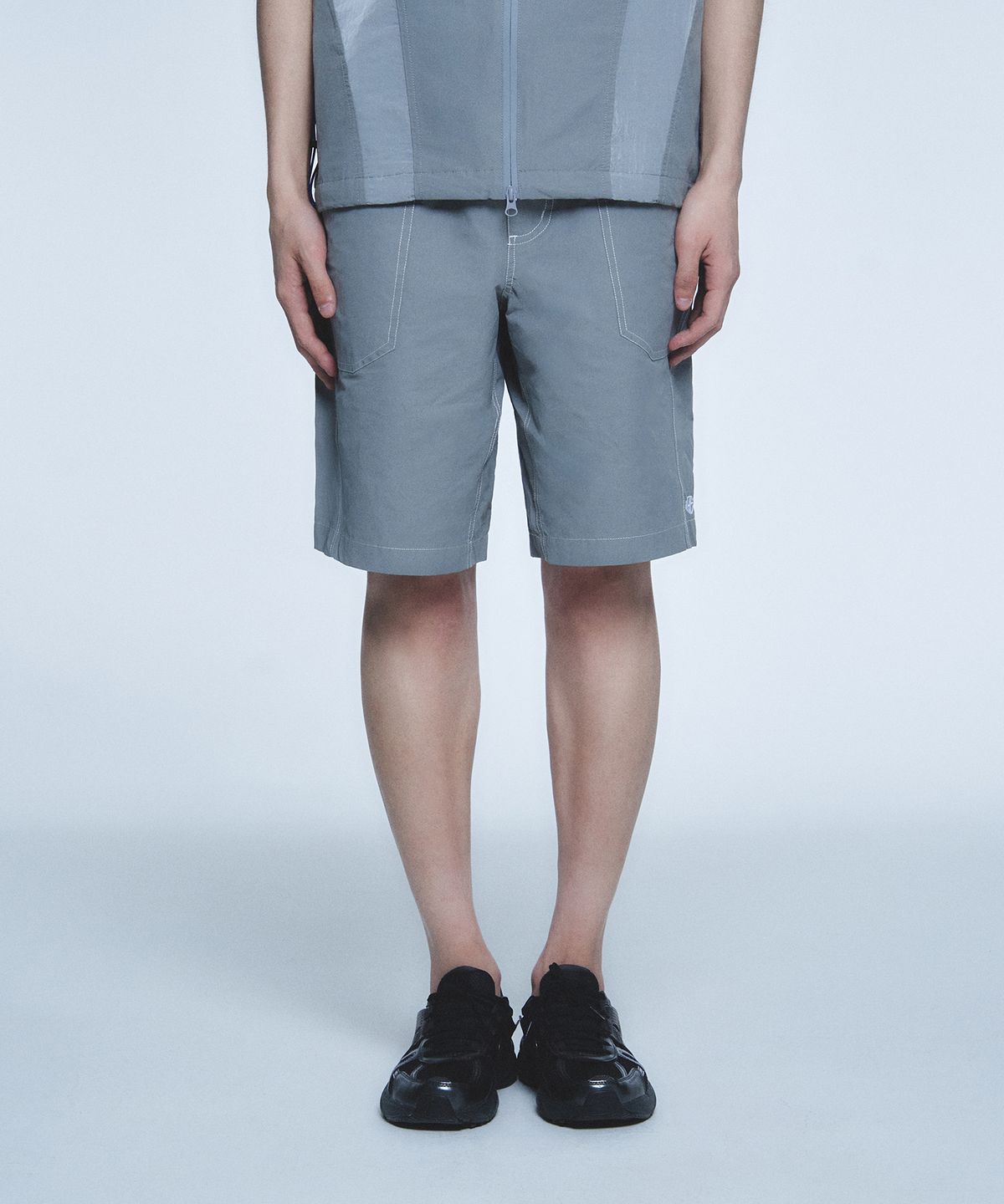 현피트(HYUNFIT) SIGNATURE CARGO SHORTS-[GRAY]