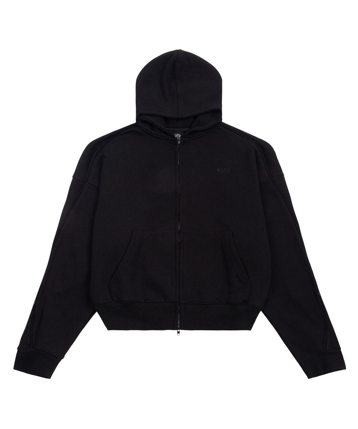 현피트(HYUNFIT) LINE HOODIE ZIP-UP-[BLACK]