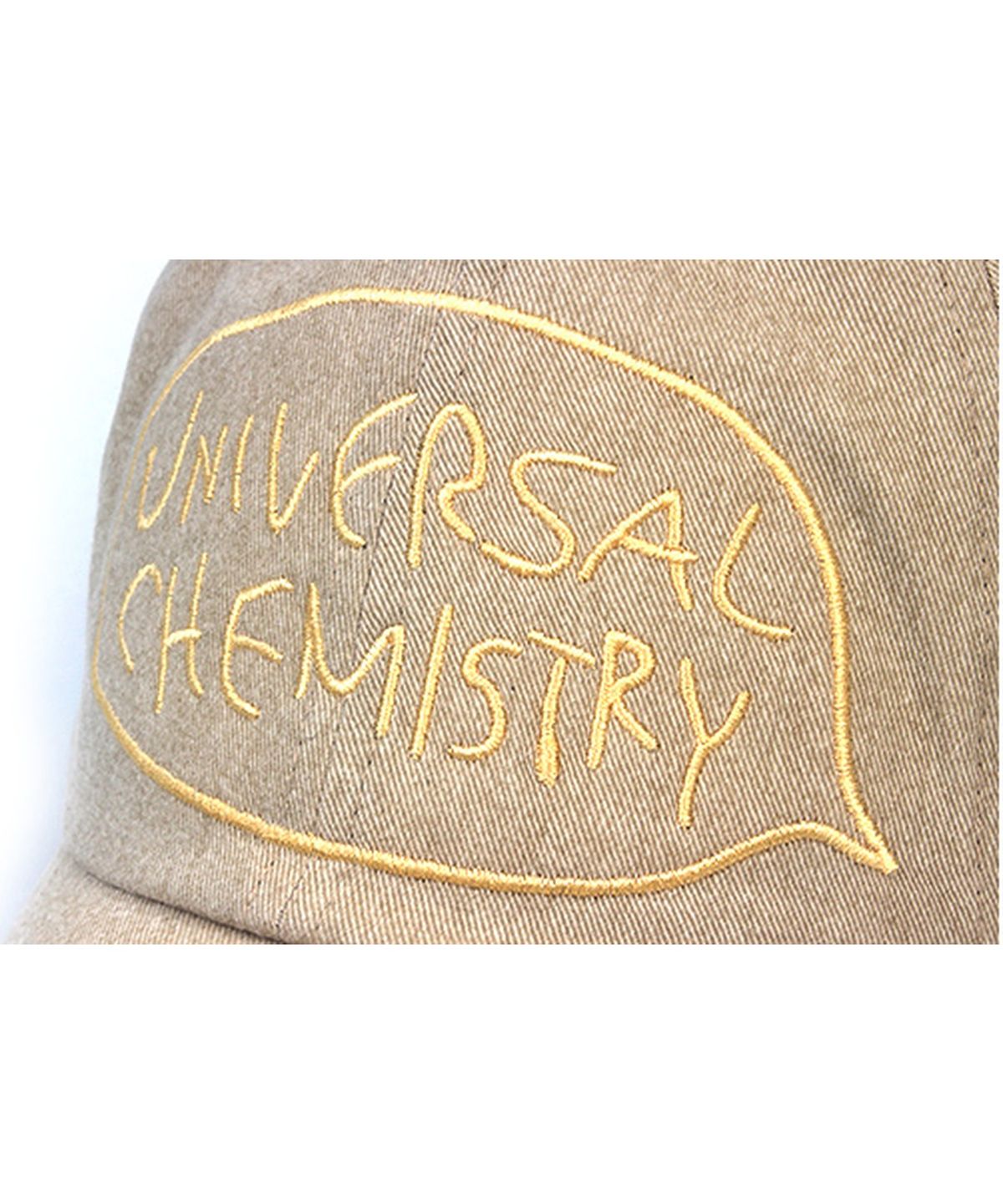 유니버셜 케미스트리(UNIVERSAL CHEMISTRY) Big Logo Washing Beige Ballcap 워싱볼캡