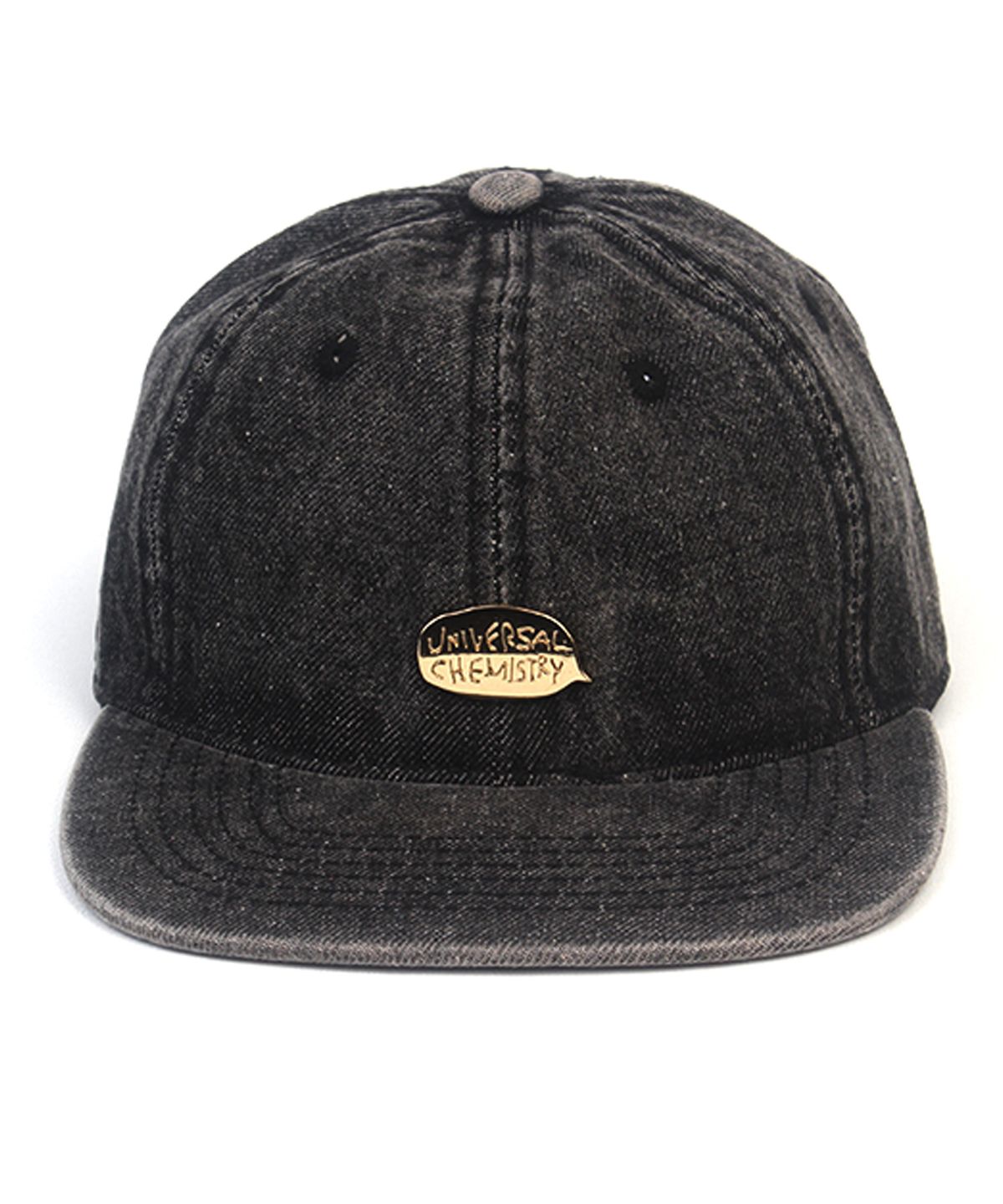 유니버셜 케미스트리(UNIVERSAL CHEMISTRY) Washing Black Denim Strapback Cap 데님모자