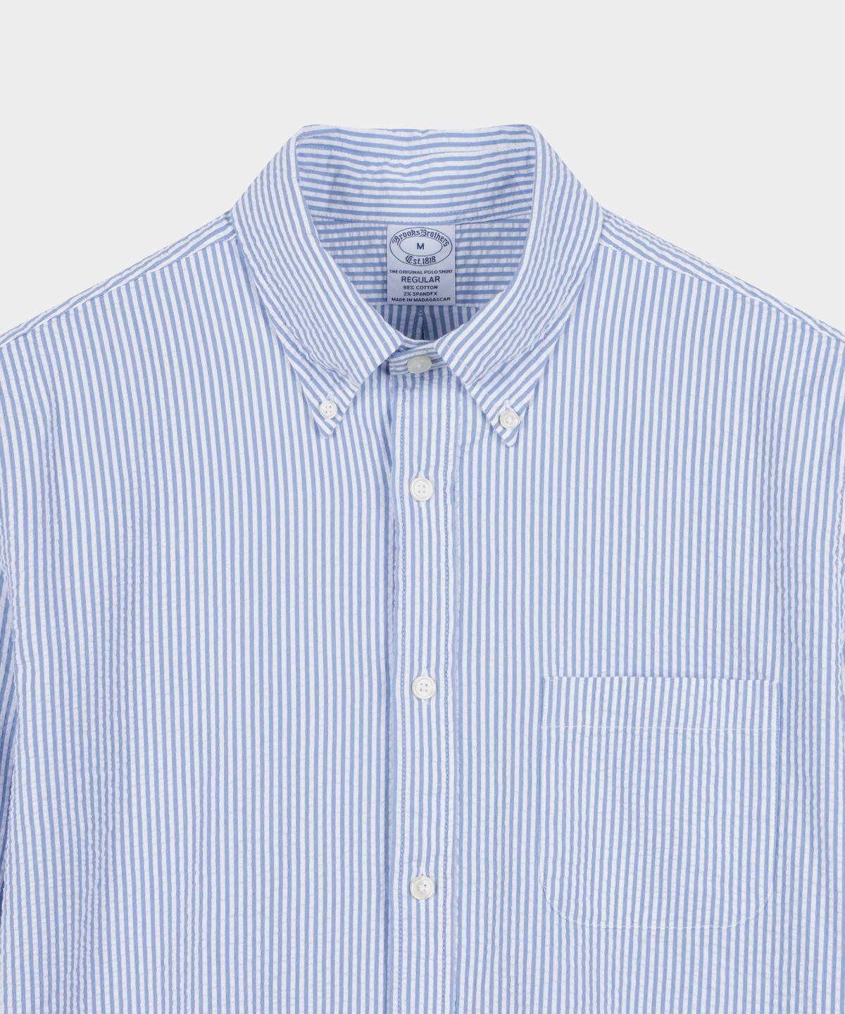 브룩스 브라더스(BROOKS BROTHERS) 시어서커 스트라이프 스포츠셔츠 (라이트블루) (BBTHMM0004LFM)