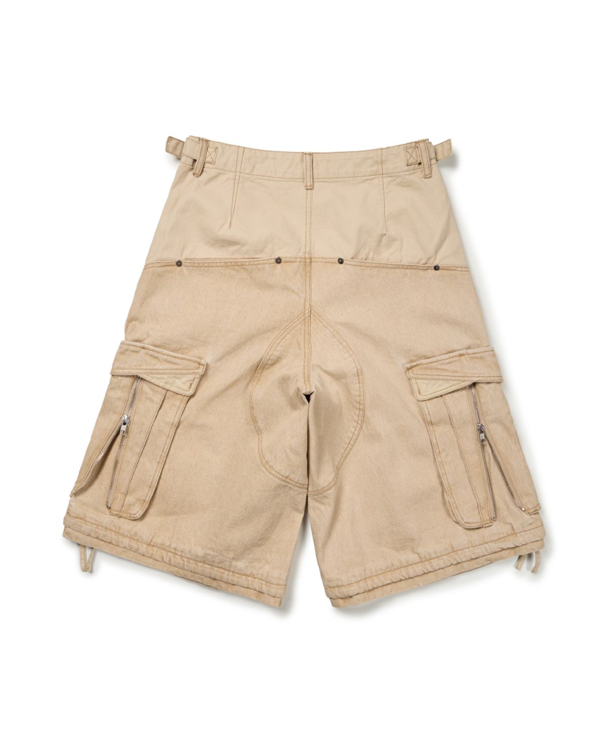 이티씨이(ETCE) LAYERED BACK CARGO SHORTS (BEIGE)